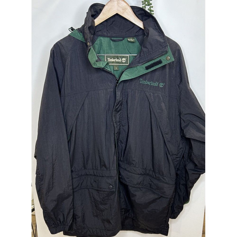 Vintage Timberland Jacket Full Zip Men's Size S Blue/Green‎